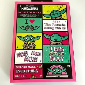 Star Wars Mandalorian 10 Days Of Socks Shoe Size 4-10 Woman’s